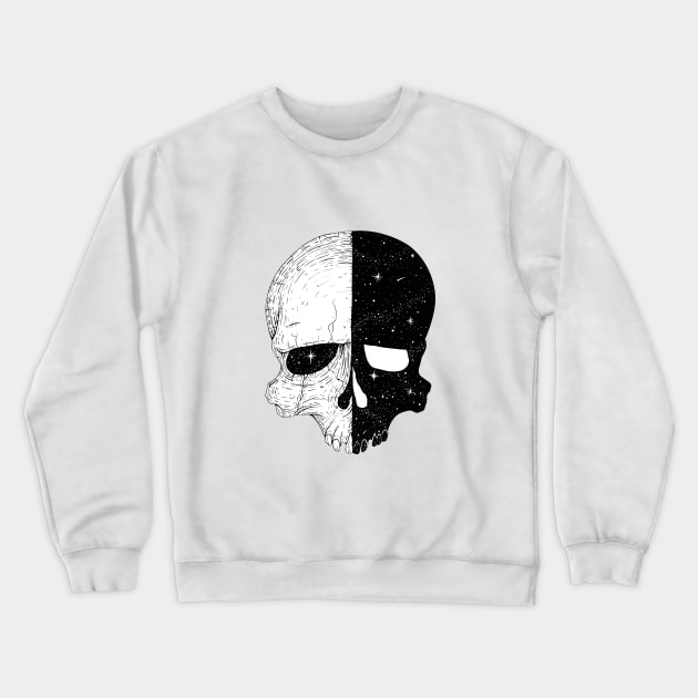 Star skull Crewneck Sweatshirt by Dracuria